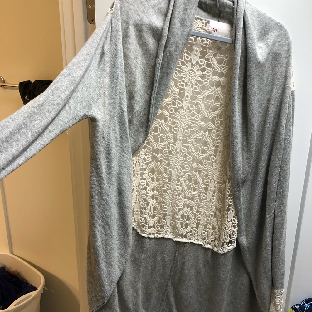 Lace back Anthropologie sweater